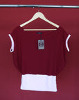 BURGUNDY SLOUCH TOP