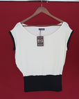 B&W SLOUCH TOP